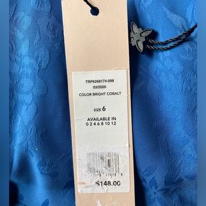 Gorgeous blue floral mini dress from BCBG. Never worn, originally $148.